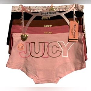 NWT•Juicy Couture Women’s 5pk Boy Shorts